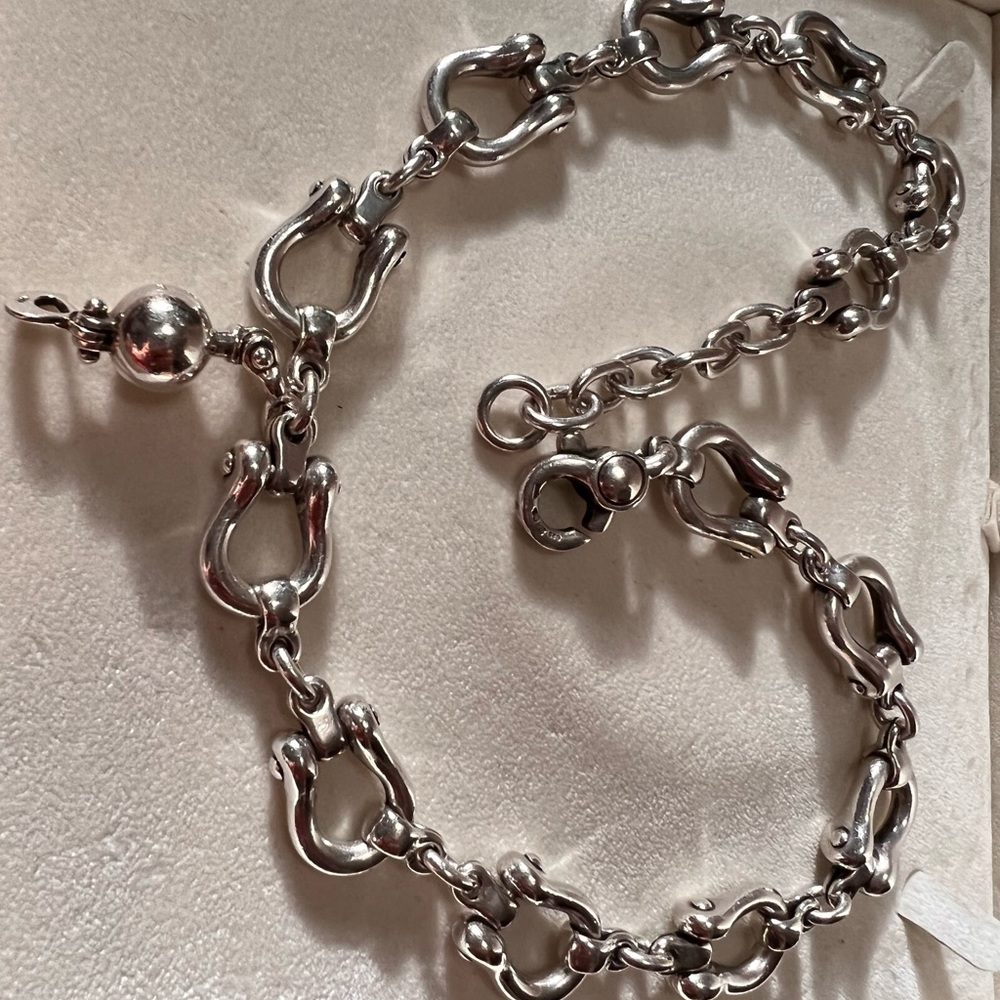 Tiffany’s mens shackles necklace.925 sterling silver heavy - Picture 9 of 12